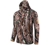 Czen Men's Tactical Camouflage Softshell Jacket Outdoor Army Military Fleece Lined Waterproof Hooded Jacket Outwear Hunting Coat (leaf camo,M)