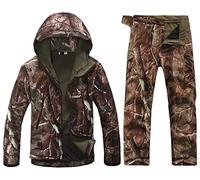 Czen Men's Tactical Jacket and Trousers Costume Hunting Uniform Camo Military 2 Pieces Multicam Costume Set (DASHUMC,L)