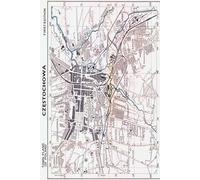 Częstochowa Poland Map Journal: Vintage Map Notebook