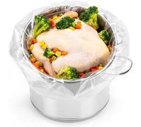 CZFLXLJ 10Pcs Reusable Silver Plastic Turkey Brine Bags, 5 Gallon Bucket Liner Bags, Food Grade, Leak Proof, Self Seal, 19.7 x 31.5 inch