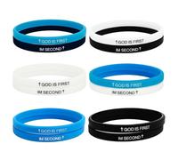 CZFSWT 12 Pcs God Is First i Am Second Bracelet,God First i Am Second Bracelet,i Am Men, Suitable for Daily Use, Church Activities and Spiritual Gift