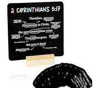 CZFSWT 52Pcs Scripture Cards With Bible Verses, 52 Mapped Bible Verse Cards with Stand, Teach Sunday School 52 Scripture Cards Suitable for Family Bible Study