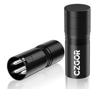 CZGOR 3-Pin DMX Terminator 2 Pack, 120 Ohm XLR Terminators, 3 Pin Male Optimal Signal Termination Resistor Lighting Accessories for Stage Par Lights XLR Audio Systems DJ Light Party, Black