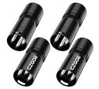 CZGOR 3-Pin DMX Terminator 4 Pack, 120 Ohm Termination Resistor XLR Male | 3 Pin Optimal Signal Terminators, Lighting Accessories for Stage Par Lights XLR Audio Systems DJ Light Party, Black