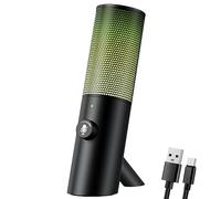 Czgor USB Gaming Microphone Compatible for PC/MAC/PS4/PS5/Mute Button, Noise Cancellation,Cardioid Mic RGB Lighting 192kHz/24Bit for Podcast Studio Recording and Streaming(Black)