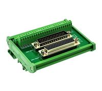 CZH-LABS DIN Rail Mount DSUB DB50 Male/Female Header Interface Module, D-SUB Breakout Board.