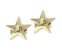 CZHJM 1/5pcs Star Alloy Handbag Closure Turn Lock, 53 * 54MM Secure Fastening Clutch Buckle, Versatile Purse Repair Accessory for Bag Making