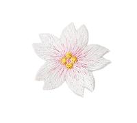 CZHJM 10pcs 1.8-9CM Sakura Flower Sew On Patches Small Iron On Embroidered Applique Patches Chinese Badges Sew On Patches For Clothing