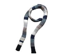 CZHJM 165 * 13CM Red Pink Narrow Rainbow Wool Scarf - Women's Striped Wool Scarves - Super Soft & Skin-Friendly - Multi-Functional - Easy To Match - Winter Scarf