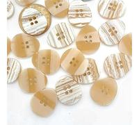 CZHJM 50/100pcs 15 * 18mm Egg Shaped Resin Sewing Button 4 Holes Retro Resin Buttons Flatback For Sewing Knitting Arts Crafts