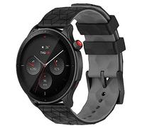 CZhkg 20mm Watch Strap for Coros Pace 2/Coros Apex 42mm Strap, Silicone WatchBand Armband Strap, Replacement Bracelet Wristband Wrist Strap Loop for Polar Ignite/Polar Unite (black grey)