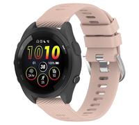 CZhkg Silicone Adjustable Size Wristband for Garmin Forerunner 165 Music Strap, Sport Smart Watch Armband Watchbands Quick Release Watch Strap Bracelet for Garmin Forerunner 165 Music (pink)
