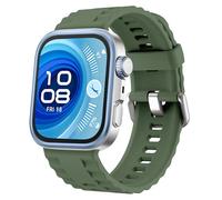 CZhkg Silicone Wave Texture Watchbands for Huawei Watch Fit 4 Pro Strap, Breathable Sport Armband Wristband Bands Quick Release Strap Adjustable Bracelet for Huawei Watch Fit 4/ Fit 3 (green1)