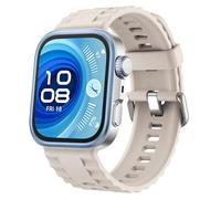 CZhkg Silicone Wave Texture Watchbands for Huawei Watch Fit 4 Pro Strap, Breathable Sport Armband Wristband Bands Quick Release Strap Adjustable Bracelet for Huawei Watch Fit 4/ Fit 3 (Beige)