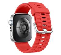 CZhkg Silicone Wave Texture Watchbands for Huawei Watch Fit 4 Pro Strap, Breathable Sport Armband Wristband Bands Quick Release Strap Adjustable Bracelet for Huawei Watch Fit 4/ Fit 3 (red)
