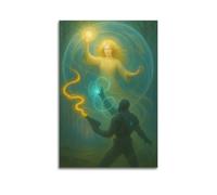 CZHXYZ Canvas Posters Wall Art for Bedroom And Living Room Decor - Abstract Light Goddess And Warrior 20x30inch(50x75cm) Unframe-style