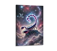 CZHXYZ Canvas Posters Wall Art for Bedroom And Living Room Decor - Abstract Starry Scorpio Constellation 12x18inch(30x45cm) Frame-style