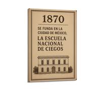 CZHXYZ Canvas Posters Wall Art for Bedroom And Living Room Decor - History Mexico School for The Blind Historical Graphic 16x24inch(40x60cm) Frame-style