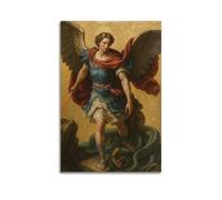 CZHXYZ Canvas Posters Wall Art for Bedroom And Living Room Decor - Religious Poster Archangel Stomping Snake Is Mighty And Divine Art Decorative Painting 16x24inch(40x60cm) Unframe-style