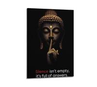 CZHXYZ Canvas Posters Wall Art for Bedroom And Living Room Decor - Religious Poster Buddha's Silent Philosophical Image And Introspective Beauty of Dharma 20x30inch(50x75cm) Frame-style