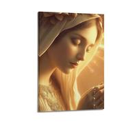 CZHXYZ Canvas Posters Wall Art for Bedroom And Living Room Decor - Religious Poster The Devout Spirit of The Rosary Prayer 12x18inch(30x45cm) Frame-style
