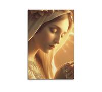 CZHXYZ Canvas Posters Wall Art for Bedroom And Living Room Decor - Religious Poster The Devout Spirit of The Rosary Prayer 24x36inch(60x90cm) Unframe-style