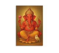 CZHXYZ Canvas Posters Wall Art for Bedroom And Living Room Decor - Religious Poster The Sacred Companion of Ganesha And The Owl 20x30inch(50x75cm) Unframe-style