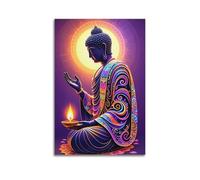 CZHXYZ Canvas Posters Wall Art for Bedroom And Living Room Decor - Religious Poster The Wisdom And Light Blessing of Buddha Holding A Lamp 08x12inch(20x30cm) Unframe-style