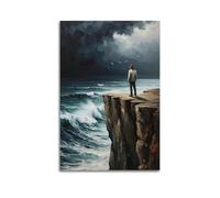 CZHXYZ Canvas Posters Wall Art for Bedroom And Living Room Decor - Scenery Cliff Overlooking Sea 12x18inch(30x45cm) Unframe-style