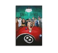 CZHXYZ Canvas Posters Wall Art for Bedroom And Living Room Decor - Sports Cue Contest in Green-Wall Pool Hall 12x18inch(30x45cm) Unframe-style