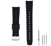 Czjiaqh 23mm men's silicone watch strap accessories buckle compatible with Citizen BN0191-80L BN-019317E BN0190 0193 CA0718 E168-S070830 B740-S064023 S067201 B741-S066450 BJ2110 BJ2115 BJ2117 BN0085
