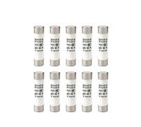 CZKE 10/20Pcs Fast blow Ceramic Fuse 10x38mm Fuse 380V 500V 1A 2A 3A 4A 5A 6A 10A 16A 20A 25A 32A 40A Type RO15 RT18 RT14 (Color : 4A, Size : 10PCS)
