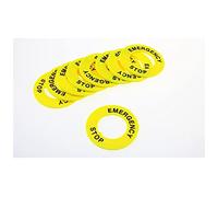CZKE 20 Pcs Yellow 22mm-40m'm Inner Diameter Emergency Stop Ring for Push Button Switch