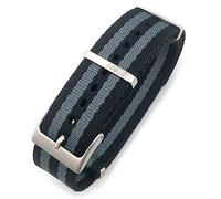 CZKE 20mm 21mm Nylon Nato WatchBand Special For Omega watch Seamaster 007 Commander James Bond Soft Canvas Fabric Strap (Color : 007 black gray, Size : 20mm)