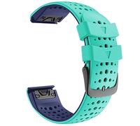 CZKE 26 22mm Watch Band Straps For Garmin Fenix 6 6X Pro 5 5X 3 3HR 935 945 Watch Silicone Correa Smart Watch Quick Release Wristband (Color : Teal Blue, Size : Forerunner 935)