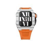 CZKE Carbon Fiber Case Sport Style Mod Kit for Apple Watch Series 8 45MM Lightweight Strap for IWatch 7 6 SE 5 4 Series 44mm DIY Accessories (Color : WS-S-O, Size : For 45MM)