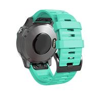 CZKE For Garmin Fenix 7 / 7X / 7s Quick Release Silicone Watch band Wrist Strap Smart Watch Easyfit Band Strap (Color : Teal, Size : Fenix 7X)