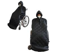czkxey Wheelchair Blanket, Wheelchair Full Body Warm Blanket, S,M, with Sleeves/high Collar, Effectively Resists Cold Air, Waterproof Windproof Winter Adults