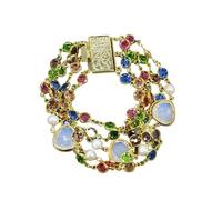 CZMDKEXM 5 Rows Crystal Rosary Chain Bracelet Beaded Jewelry Fashion Lady Jewelry Gifts necklaces