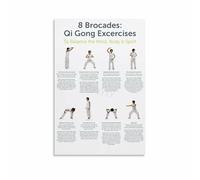 CZMDKEXM Gentle Movement Sequence Poster 8 Forms for Mindfulness and Relaxation Wall-Art for Home Office Decor Calming Exercises Chart(Unframed,08X12inch(20X30cm))