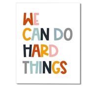 CZMDKEXM We Can Do Hard Things Motivational Poster Daily Affirmations for Elementary School Decor(Unframed,16x24inch(40x60cm))