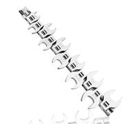 CZMTBO 11 PCS Crows Foot Spanner Set, 3/8" Drive Imperial Sizes Crow Foot Wrench Set Open End Sizes 3/8" to 1" for Mechanics Automotive Repair Work