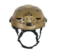 CZMYCBG Fast Airsoft Helmet, Military Tactical Bump Helmet with Side Rail for CS Games Hunting Shooting Role Playing And Other Outdoor Activities,Brown