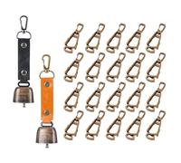 CZMYCBG Glove Clips for Work Glove Holders, Work Glove Holder for Duty Belt, Belt Grabber Clip for Construction Worker, with Bear Bell(Brown)
