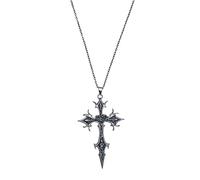 CZMZHFC Gothic Cross Necklace for Women Men,Vintage Captivity Skull Cross Pendent Necklaces,Gothic Emo Punk Grunge Y2k Necklaces,Halloween Accessories & Christmas Jewelry Gift for Women Men, Extra