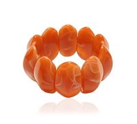CZMZHFC Orange Bracelets for Women，Resin Bangles Stretchable Irregular Geometric Wristband for Women Prom Holiday Jewelry Gift