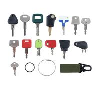 Czomoizc 14 Multi Key Set Compatible with Most Common Major Equipment Manufactures Forlift Dozer Lodaer John Deere CAT Case Hyster JCB Volvo and More Machine Keys
