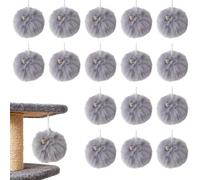 Czoynife 16 Pack Interactive Cats Toys Replacement Balls for Cat Trees Tower Kitly Dangling Toys with Bell Rope KittenScratching Post Tree Tower Replacement Ball Plaything Add Ons for Indoor Kitten