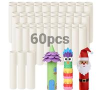 Czoynife 60Pack White Cardboard Tubes for Crafts, Bulk Paper Rolls for Kids DIY, Classroom Art Supplies, Holiday Decor (11.85"x1.38",11.85"x1.57",11.85"x1.69")