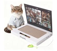 Czoynife Cat Laptop Scratcher, Cat Scratcher Cardboard, Interactive Toy, Kitten Supplies and Indoor Cat Staff